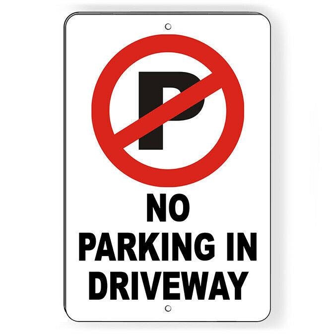 No Parking in Driveway Metal Sign WARNING Do Not Block - Etsy