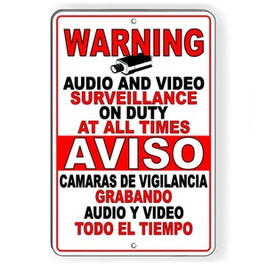 Spanish Security Video Surveillance Sign