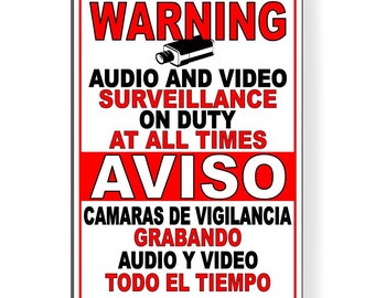 Panneau de vidéosurveillance de sécurité espagnol