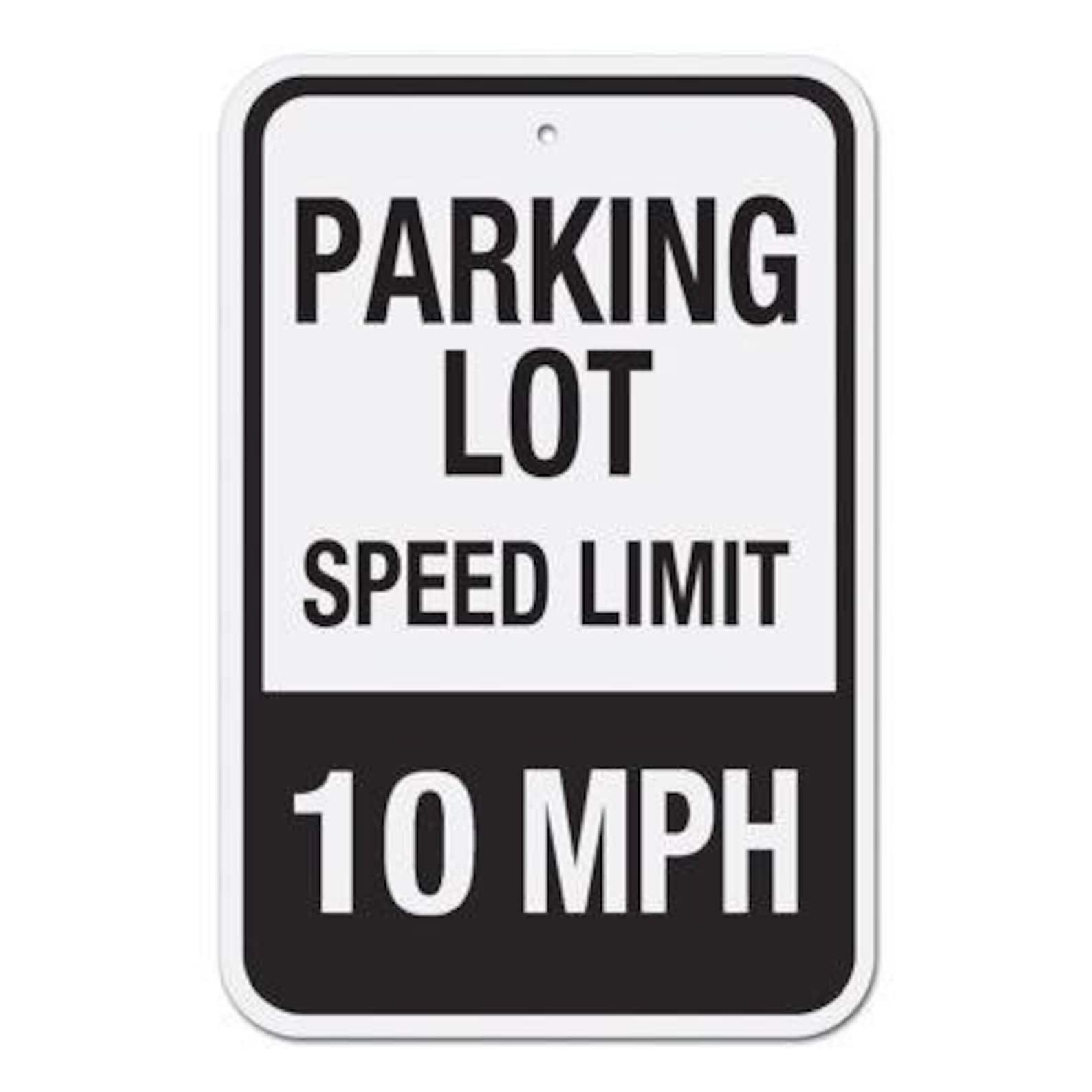 Parking Lot Speed Limit Signs 10 MPH Etsy