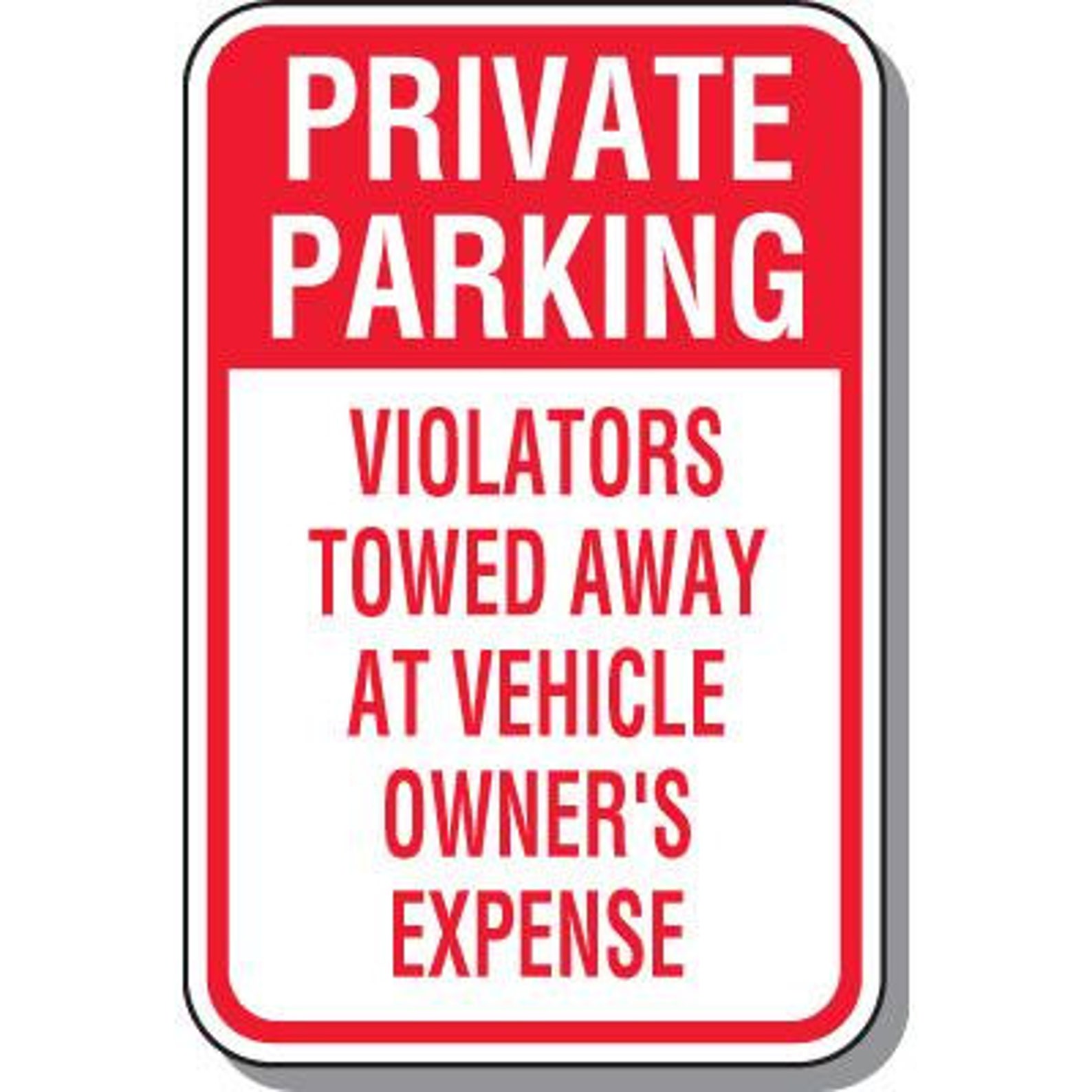 Private Parking Tow Away Zone Sign - Etsy