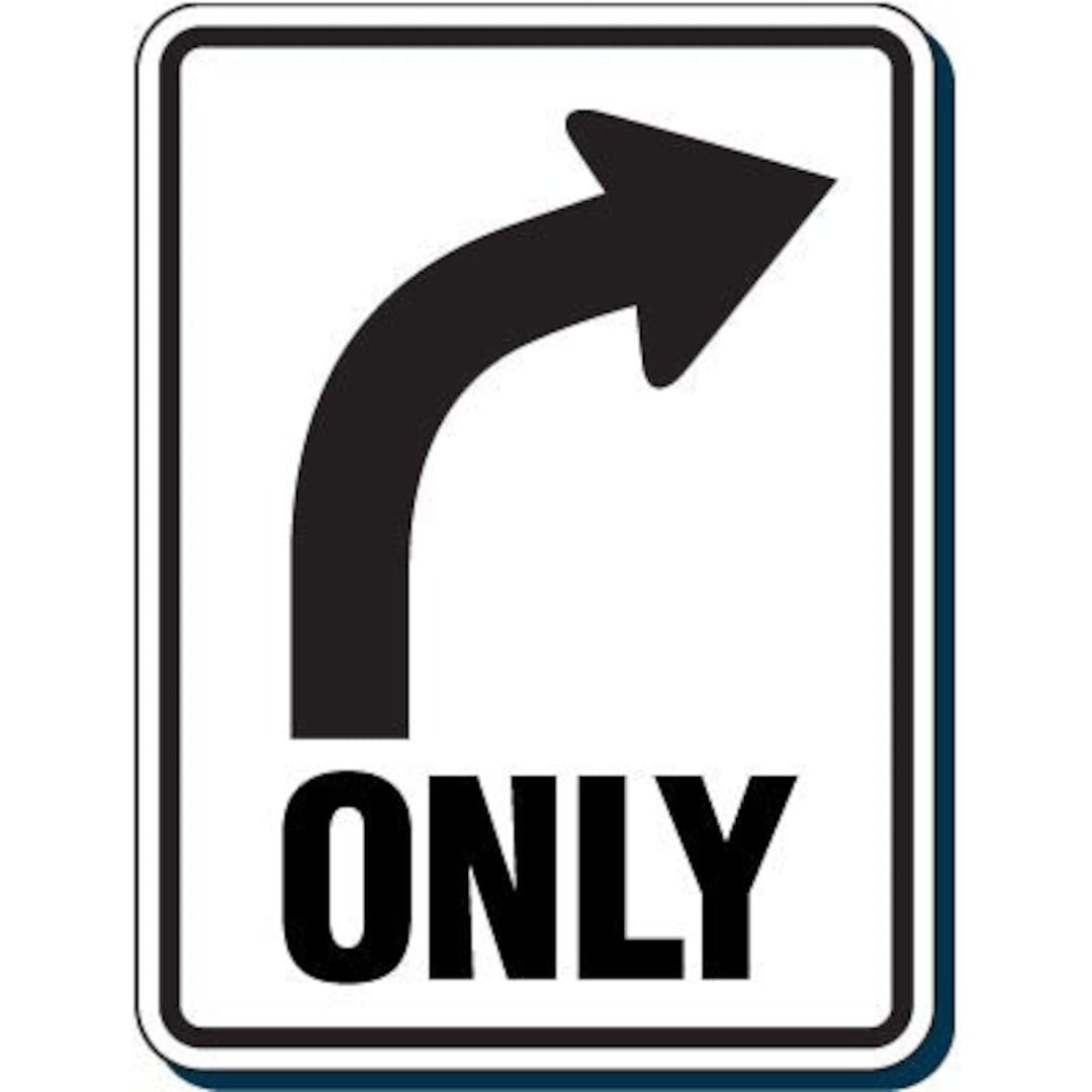 Curved Arrow Symbol Sign - Etsy