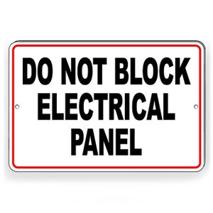No bloquee el letrero de metal del panel eléctrico ADVERTENCIA peligro W088