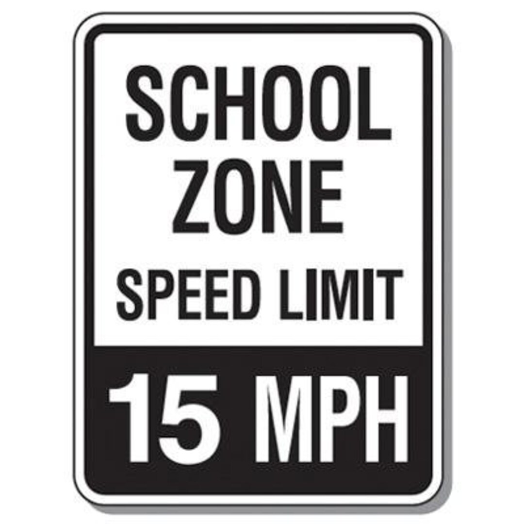 School Zone Speed Limit Signs Etsy