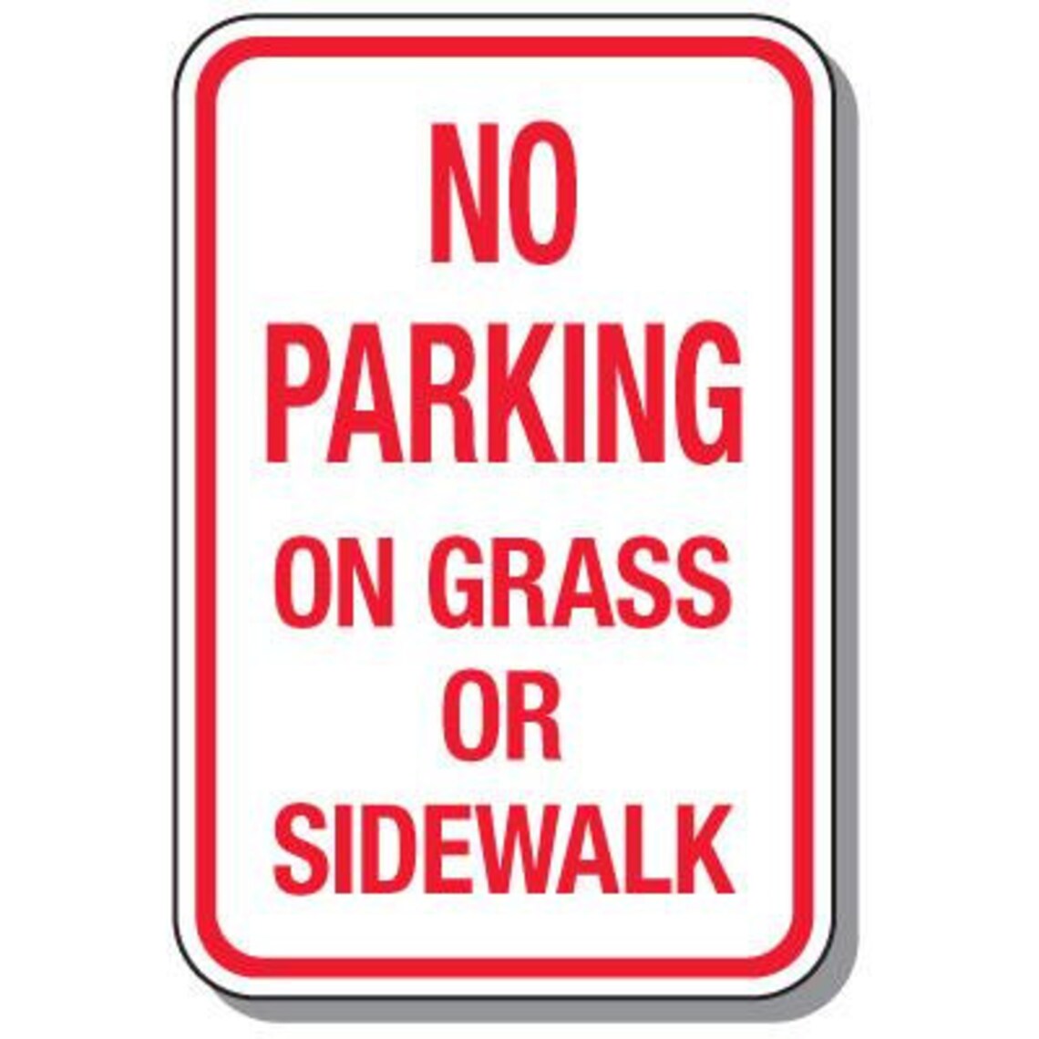 No Parking Signs No Parking on Grass or Sidewalk - Etsy