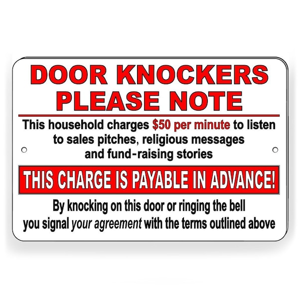 Door Knockers No Solicitation Etsy