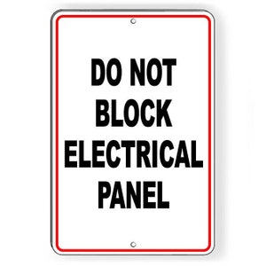 No bloquee el letrero de metal del panel eléctrico ADVERTENCIA peligro W087