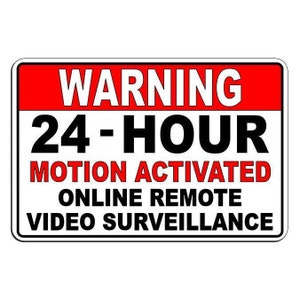 Decal Online Video Surveillance 24 Hour Motion Activated Warning Sticker