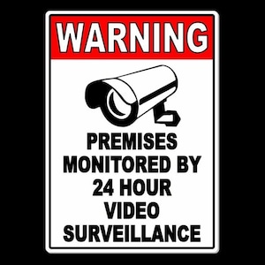 Property Protected By Video Surveillance WARNING Security Camera Metal Sign MS09
