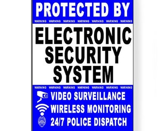 Système de sécurité électronique protégé Vidéosurveillance Panneau métallique S54