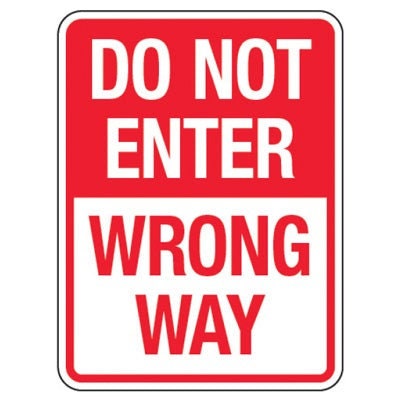 Wrong Way Sign - Etsy