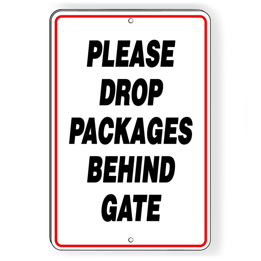 Please Drop Packages Behind Gate Etsy