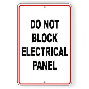 No bloquee el panel eléctrico Señal de metal PELIGRO DE ADVERTENCIA W087