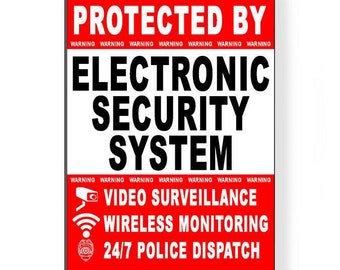 Système de sécurité électronique protégé Vidéosurveillance Panneau métallique