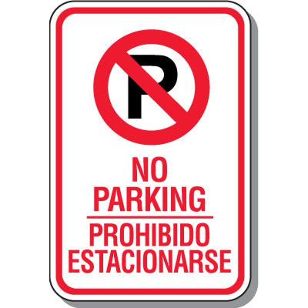 No Parking Sign With Symbol - Etsy