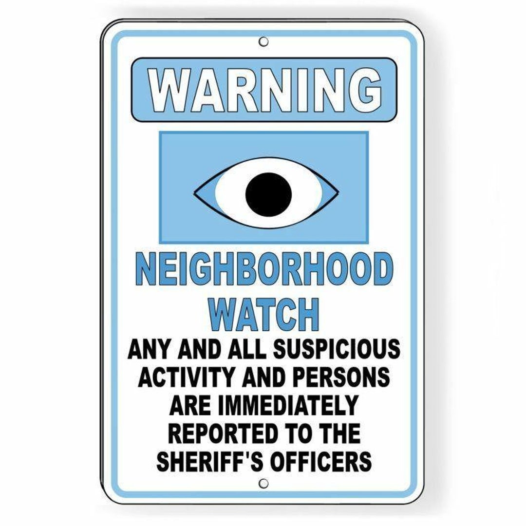 Neighborhood Watch Suspicious Activity Reported to Sheriff Etsy UK