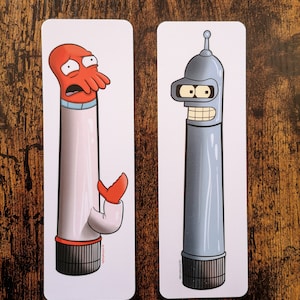 Bender & Dr.Zoidberg, custom pair of &quot;vibe&quot;, art prints, Futurama fun.