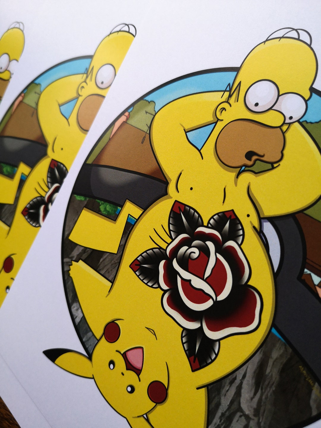 Homer-chu the Rose the Simpson's, Pokemon, Pikachu A5