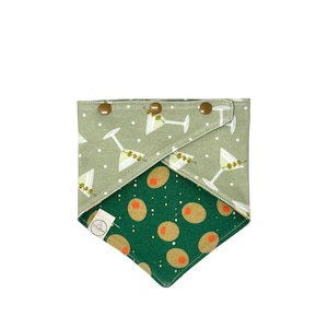 Yappy Hour Martini Olive Dog Bandana