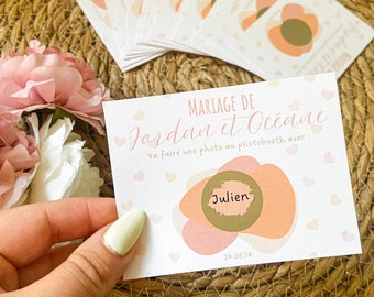 Carte a gratter personnalisable - Photobooth
