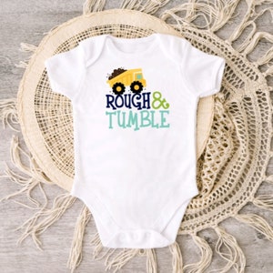 Construction Boy Outfit, Truck Bodysuit, Boy Construction Bodysuit, Dump Truck Bodysuit, Baby Boy Clothes, Baby Boy Gift, Cute Boy Bodysuit
