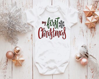 my first holiday onesie set
