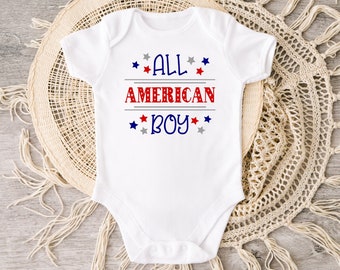 All American Boy Baby Bodysuit, Independence Day Baby Clothes, Patriotic Baby Clothes, 4th Of July Baby Boy Bodysuit, Baby Shower Gift