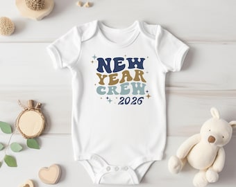 New Year Crew Baby Bodysuit: 2026 Cotton Outfit