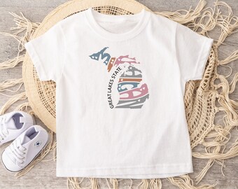 Michigan T Shirt, Great Lakes State Kids Shirt, Michigan Kids Shirt, Michigan Kids Apparel, Michigan Gifts, Toddler Shirt, Great Lakes Tee