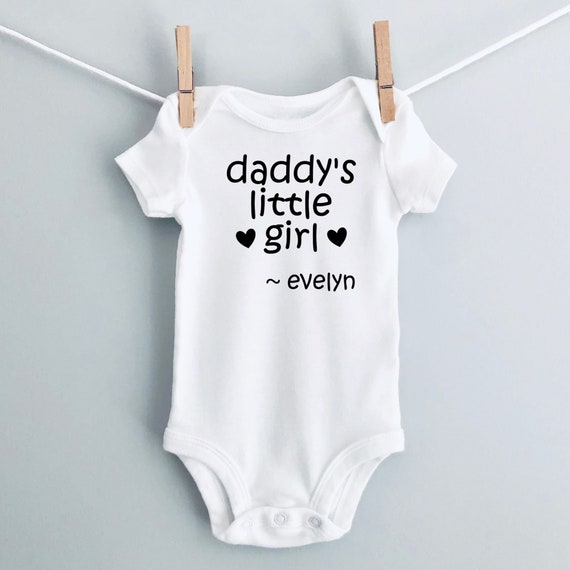 Daddy s Little Girl Personalized Daddy s Girl Bodysuit I Love My Daddy Baby Clothes Daddy to Be Gift I Love My Daddy Baby Shower Gift Etsy