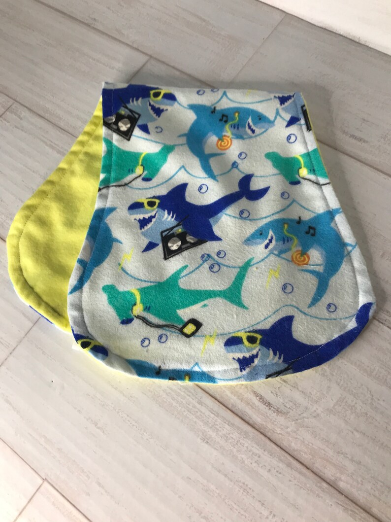 Shark Burp Cloth Flannel Burp Cloth Rag Flannel Spit up Rag Etsy