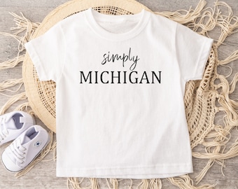 Michigan Toddler T-Shirt: Simply Michigan Kids Tee