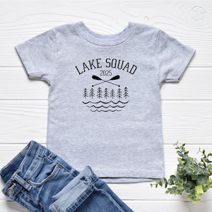 Lake Squad Kids T-shirt: Personalized Lake Vacation Tee