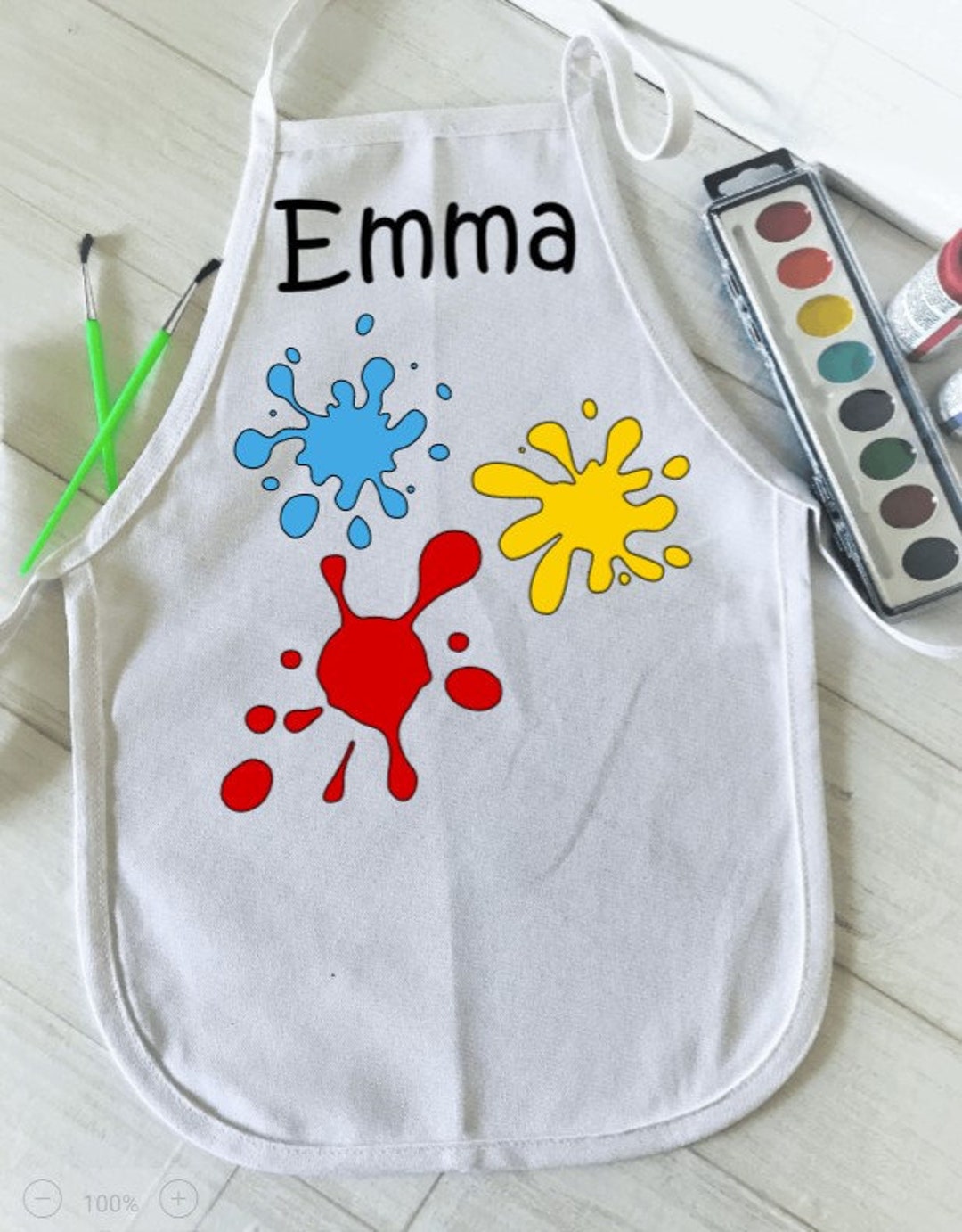 Kids Craft Apron, Personalized Craft Apron for Kids, Paint Splatter Apron,  Art Apron for Kids, Personalized Kids Paint Splatter Smock 