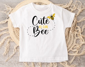 Cute As Can Bee Shirt, Honey Bee Kids Shirt, Kids Bee Shirt, Bumble Bee Kids Shirt, Honey Bee Gift, Toddler Tshirt, Toddler Graphic Tee