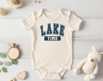 Lake Time Baby Bodysuit: Summer Lake Outfit, Unisex Shower Gift