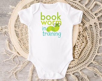 Bookworm Baby Bodysuit: Literary Baby Clothes, Book Lover Gift