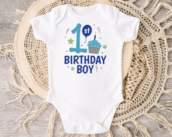 1st Birthday Boy Bodysuit, First Birthday Boy Clothes, Birthday Shirt For Boy, My 1st Birthday Baby Clothes, Boy Clothes, Baby Birthday Gift