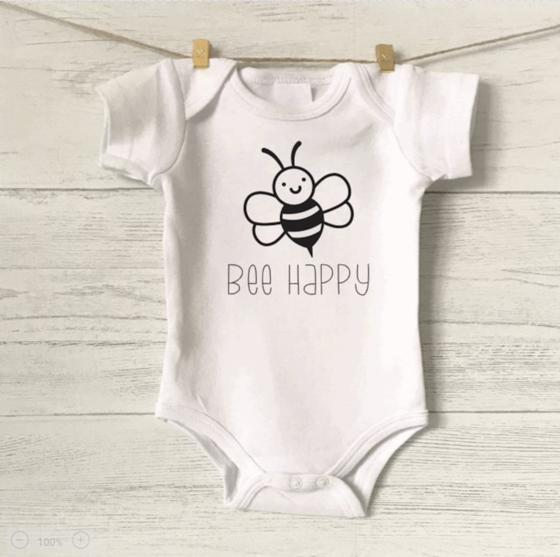Bee Happy Baby Onesie Bumble Bee Baby Gift Honey Bee Baby | Etsy