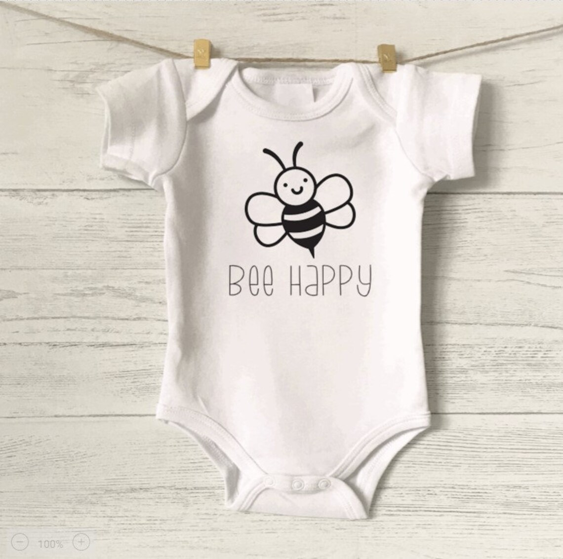 Bee Happy Baby Onesie Bumble Bee Baby Gift Honey Bee Baby Etsy
