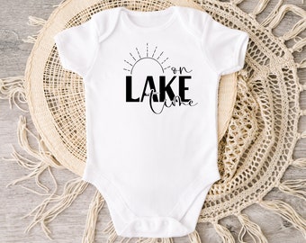 On Lake Time Baby Bodysuit, Cute Summer Baby Shirt, Summer Baby Clothes, Lake Baby Clothes, Lake Life Baby Outfit, Lake Gift For Baby