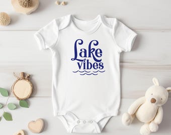 Lake Baby Outfit, Baby Bodysuit Lake Life, Summer Baby Onesie, Lake Vibes Baby Shirt, Outdoor Baby Clothes, Baby Lake Vacation Outfit