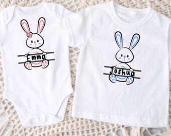 Easter Matching Set, Sibling Matching Outfit, Sibling Shirt Set, Matching Monogram Set, Matching Easter Shirt, Easter Sibling Set