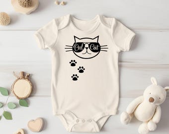 Cool Cat Baby Bodysuit, Funny Cat Infant Outfit, Cute Cat Baby Shower Gift, Baby Animal Outfit, Cat Lover Unisex Baby Clothes