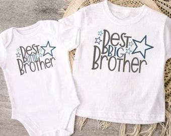 Big Brother Little Brother Set, Sibling Outfits, Brother Shirt Bundle, Sibling Brother Set, Sibling Matching Outfits, Baby Shower Gift