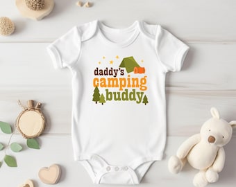 Daddy’s Camping Buddy Baby Bodysuit, Camping Baby Outfit, Outdoor Baby Clothes, Father’s Day Gift Baby, Hiking Camper Baby