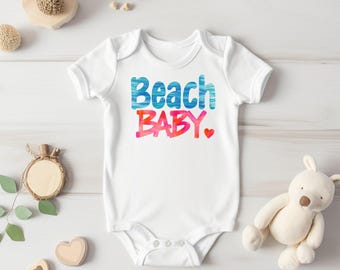 Beach Baby Infant Bodysuit – Cute Summer Baby Outfit for Beach Trips, Vacation Photos & Coastal Baby Gifts