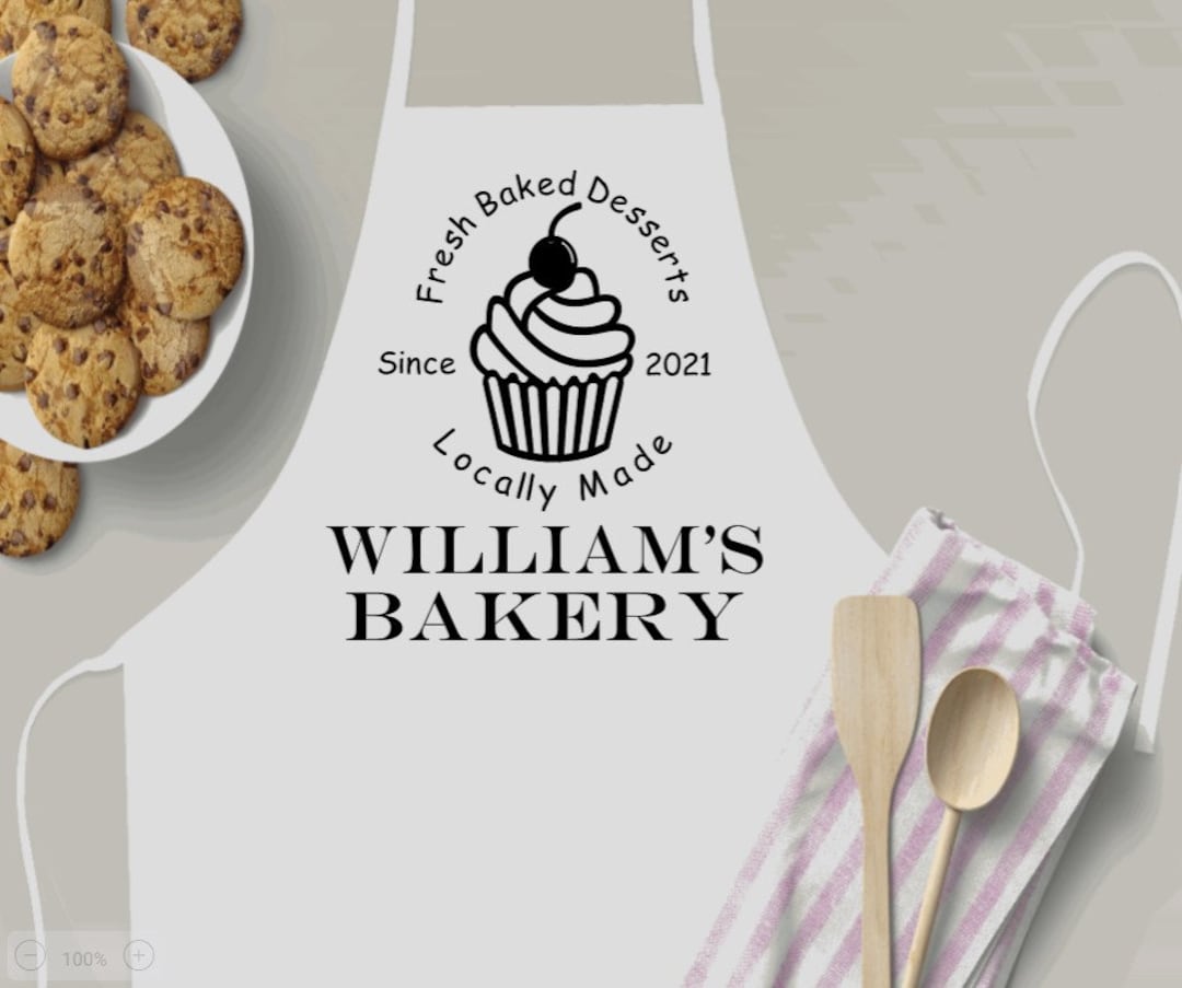 Personalized Kids Cupcake Bakery Apron, Custom Baking Aprons for