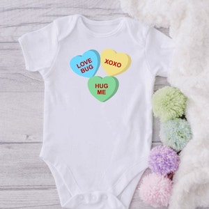 Valentine Hearts Baby Bodysuit, Baby Valentine Outfit, Valentine Heart Baby Shirt, Valentine Baby Outfit, Baby Valentine Gift