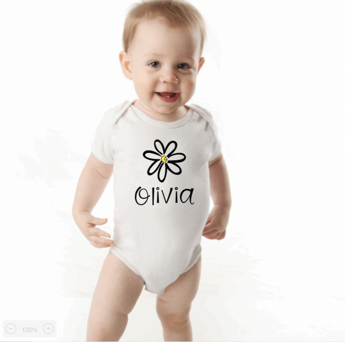Personalized Daisy Onesie Daisy Baby Onesie Personalized Etsy